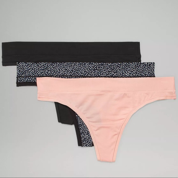 Lululemon UnderEase Mid-Rise Thong Underwear 3 Pack - Picture 1 of 8